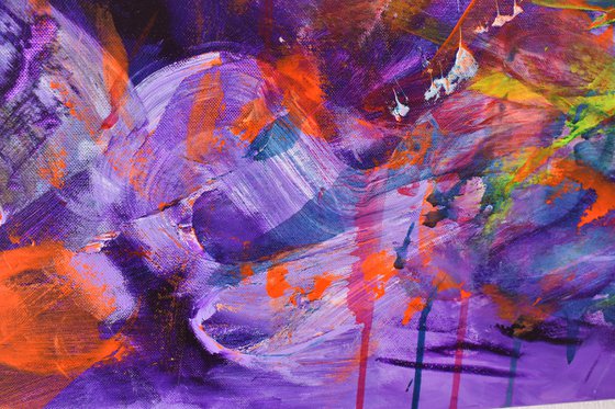 Intense Passion 100x120 cm 39"x47" Large original abstract artwork (2020)