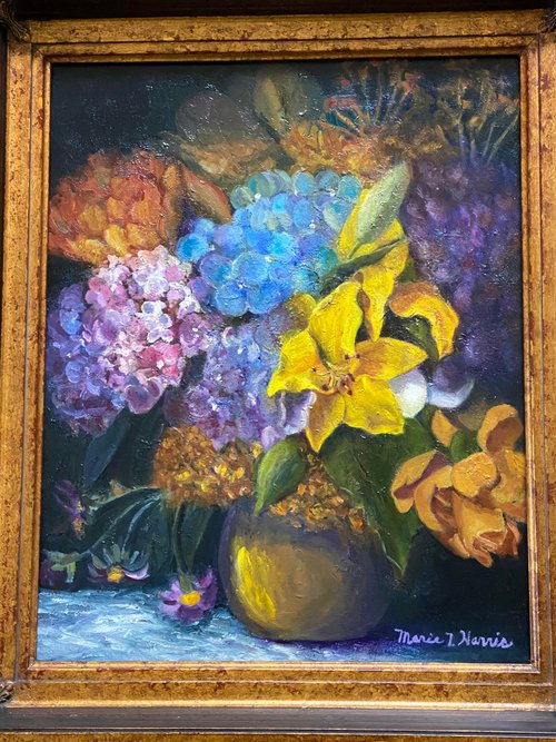 Floral Display Still Life by Marie T Harris