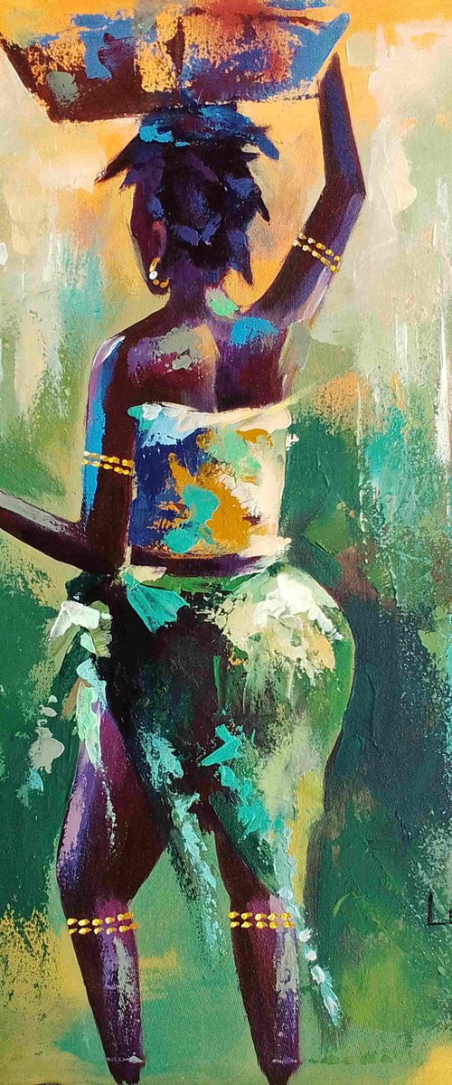 Bearer of abundance, beauty queen by Alex Mensah