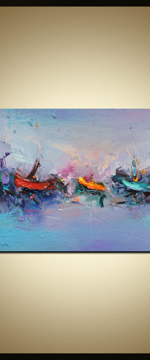 Sea story, Abstract Seascape painting by Stanislav Lazarov