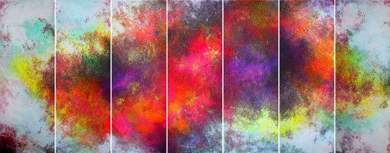 210x80cm. / Panoramic Painting  / 7 in 1 / Alex Senchenko © 2019 / Thirst