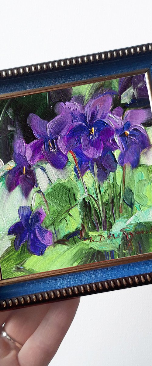 Violet flowers by Nataly Derevyanko
