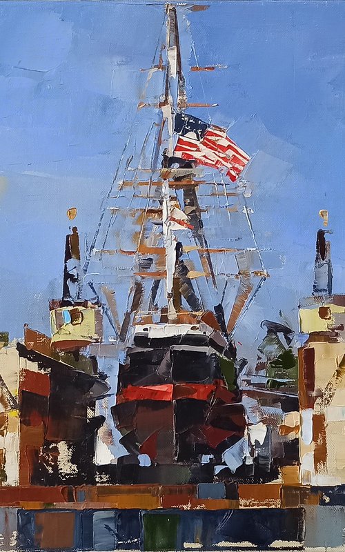Sailing vessel "STAR OF INDIA" Series "MUSEUM SHIPS" by Volodymyr Glukhomanyuk