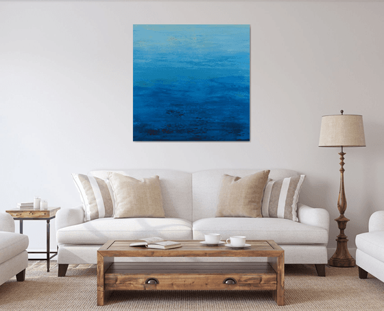 Refreshing Blue - Modern Abstract Expressionist Seascape