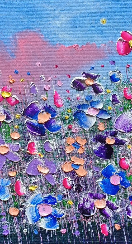 "Pink Clouds & Flowers in Love" by Phil Broad