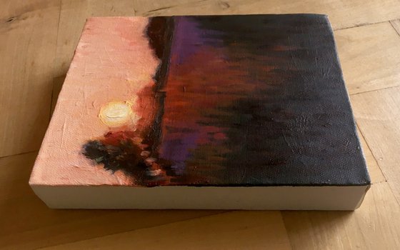 My Soul's Rest, original oil painting, landscape sunset painting, impressionist painting
