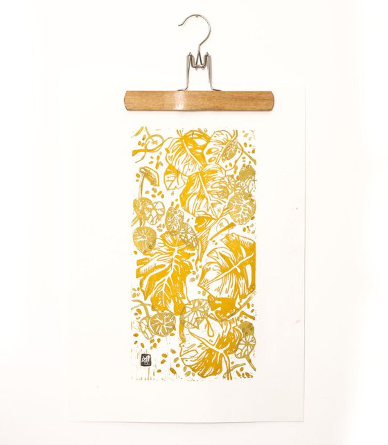 LINOCUT PRINT- artistic print-illustration "Giardino verticale"