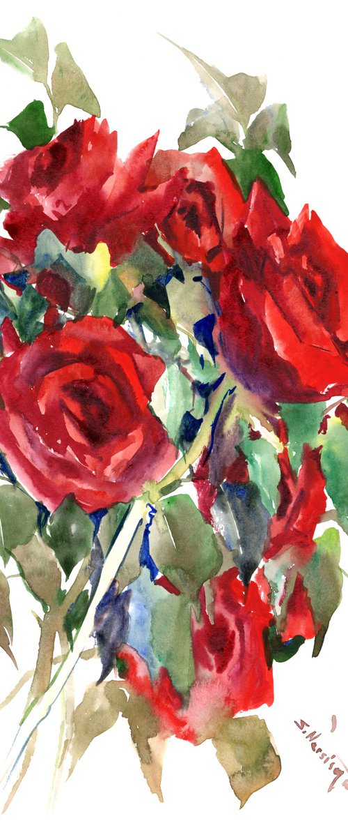 Red Roses by Suren Nersisyan