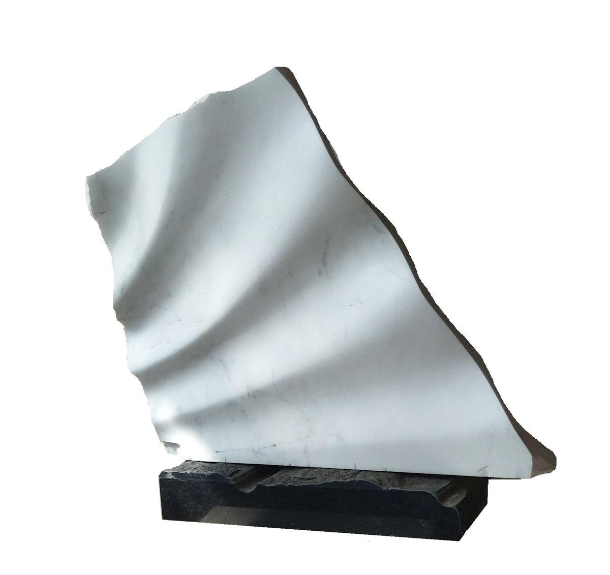 Impressionistic Landscape Stone Sculpture By Rasho Mitev, 25 X 28", "Breeze", Original Artwork