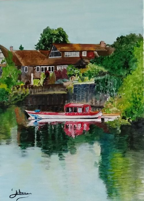 Boat on the River Thames by Isabelle Lucas