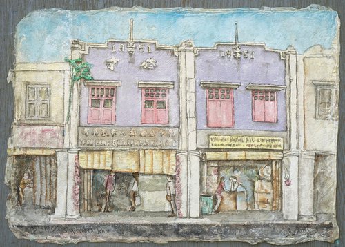1951-1950, shophouses, Johor by Gordon T.
