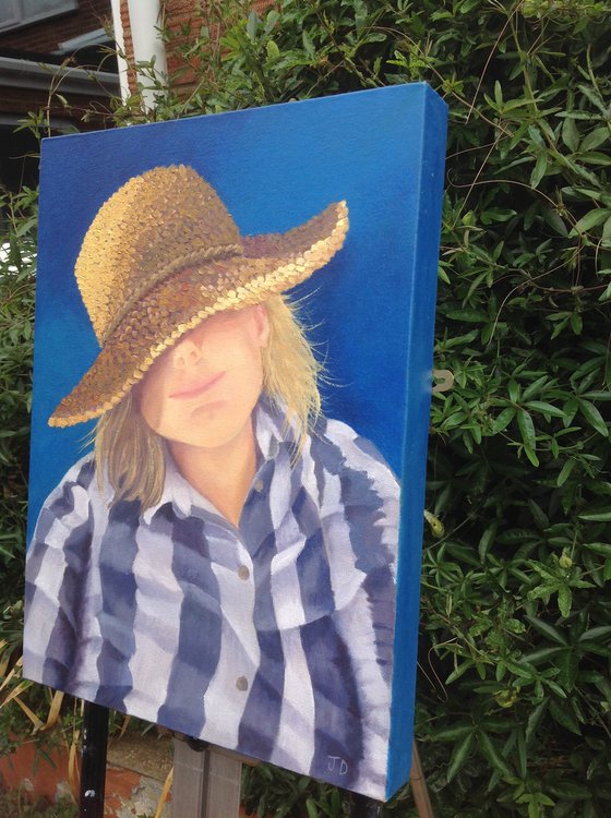 Girl in a Straw Hat