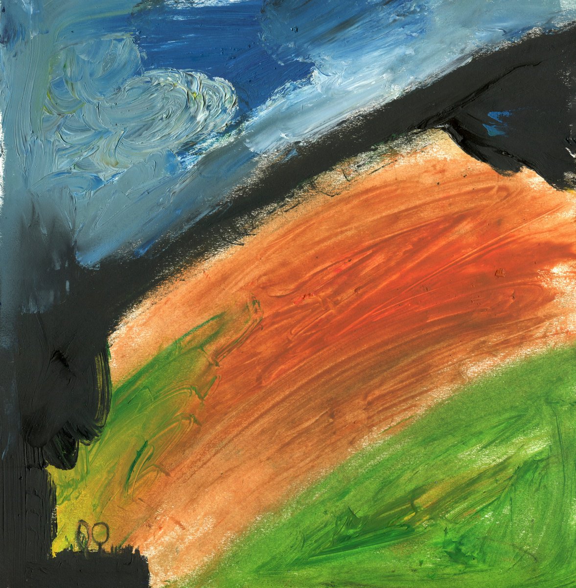 Abstract Botanical Pencil Drawing By Elizabeth Anne Fox, 11 X 11, The Blossoms Of 2020 (2), Original Artwork