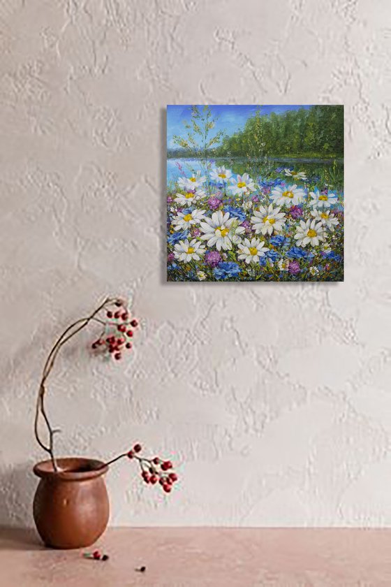 "Daisies by the Shore"