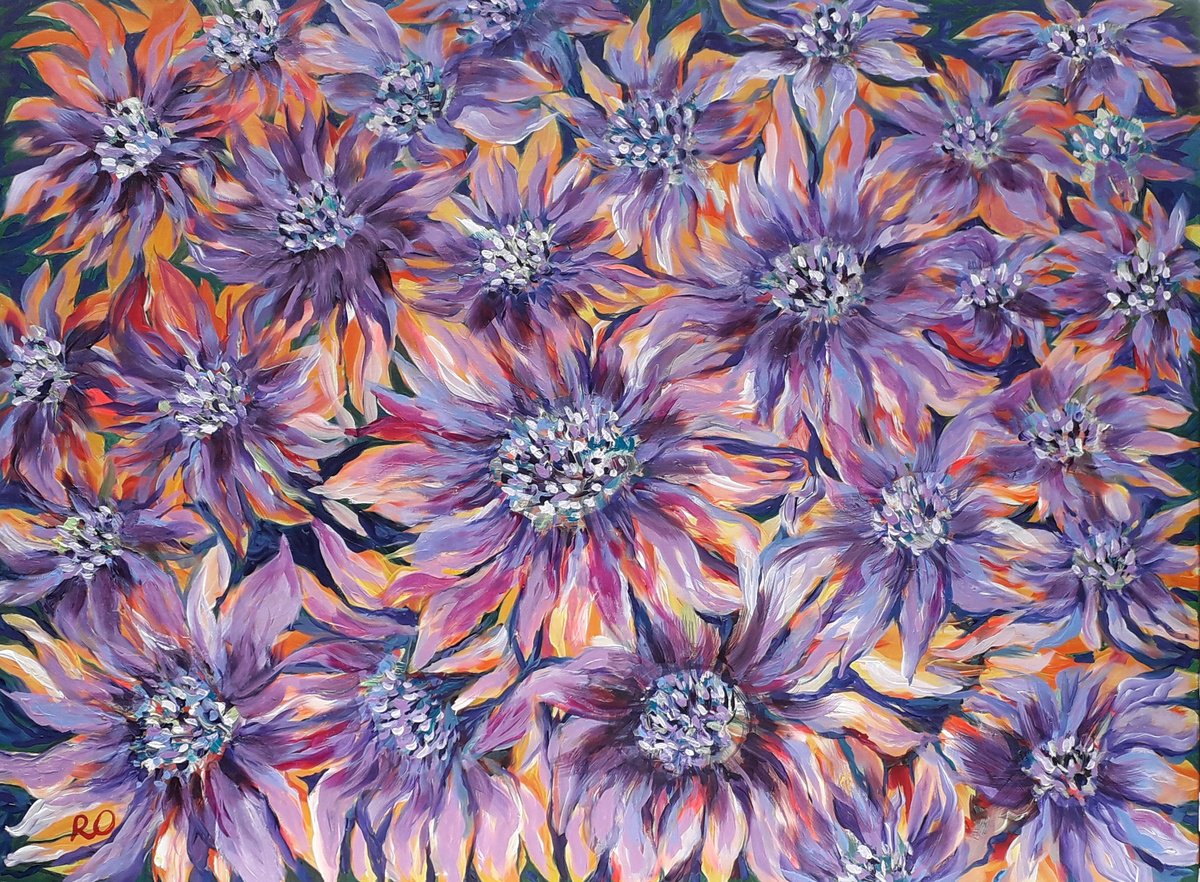 Colorful Flowers By Olga Rokhmanyuk | Roartus, 40 X 30, Artwork For Sale On Artfinder