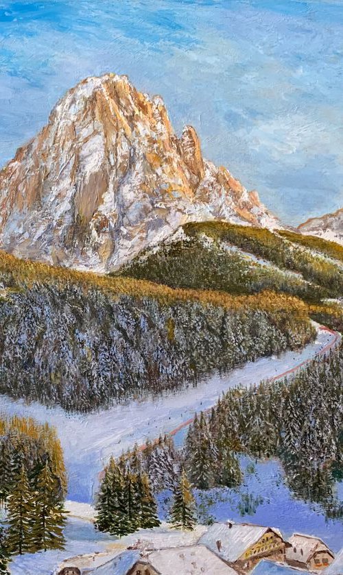 Mountain landscape in the Dolomites by Albert Safiullin