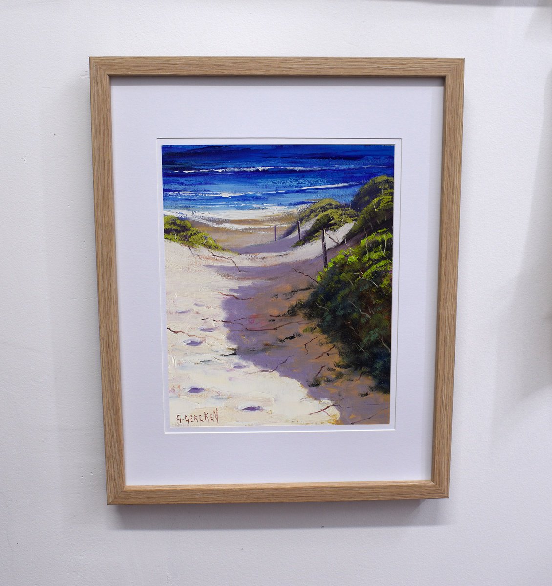 Sand Dunes To The Ocean Beach By Graham Gercken, 16 X 12, Artwork For Sale On Artfinder