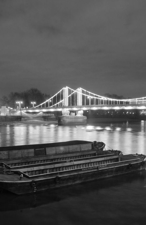 Barges on the Thames, London by Charles Brabin