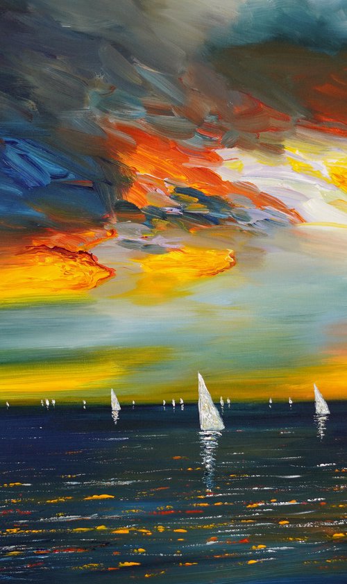 Seaside Sailing Impression A 2 by Peter Nottrott