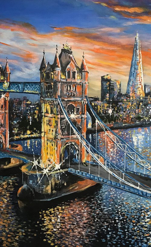 London Bridge at dusk by Ewen Macaulay