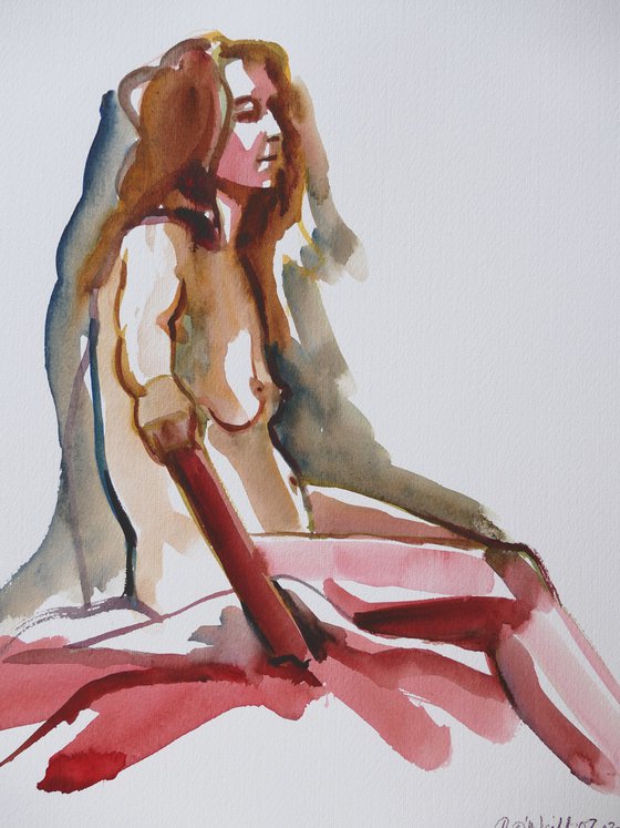 Seated female nude