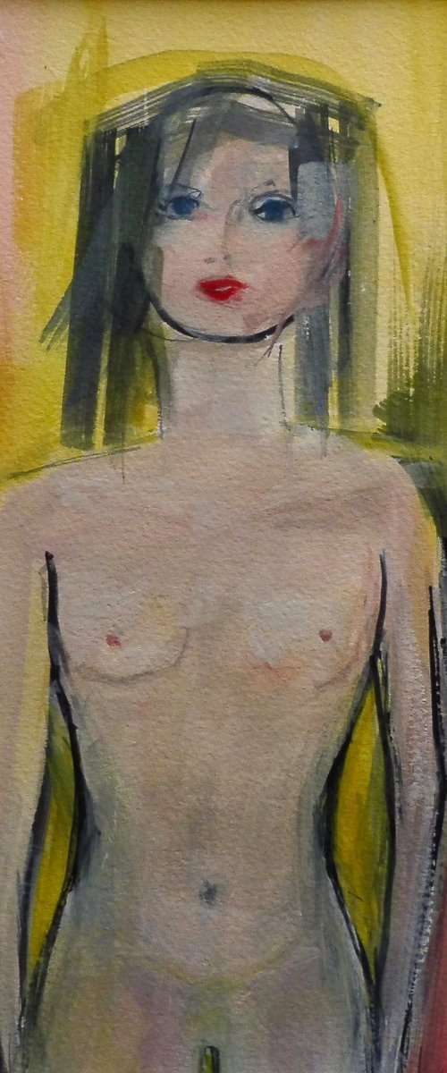 Female Nude Study, Blue Eyes. by Tim Taylor