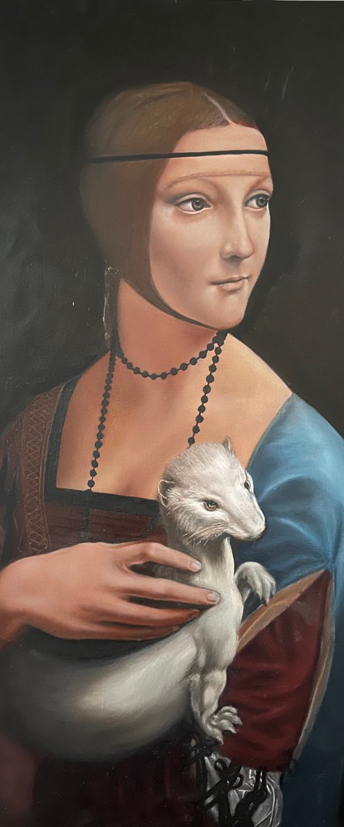 Leonardo’s Lady with Ermine (In Progress) by Angelo Di Carlo