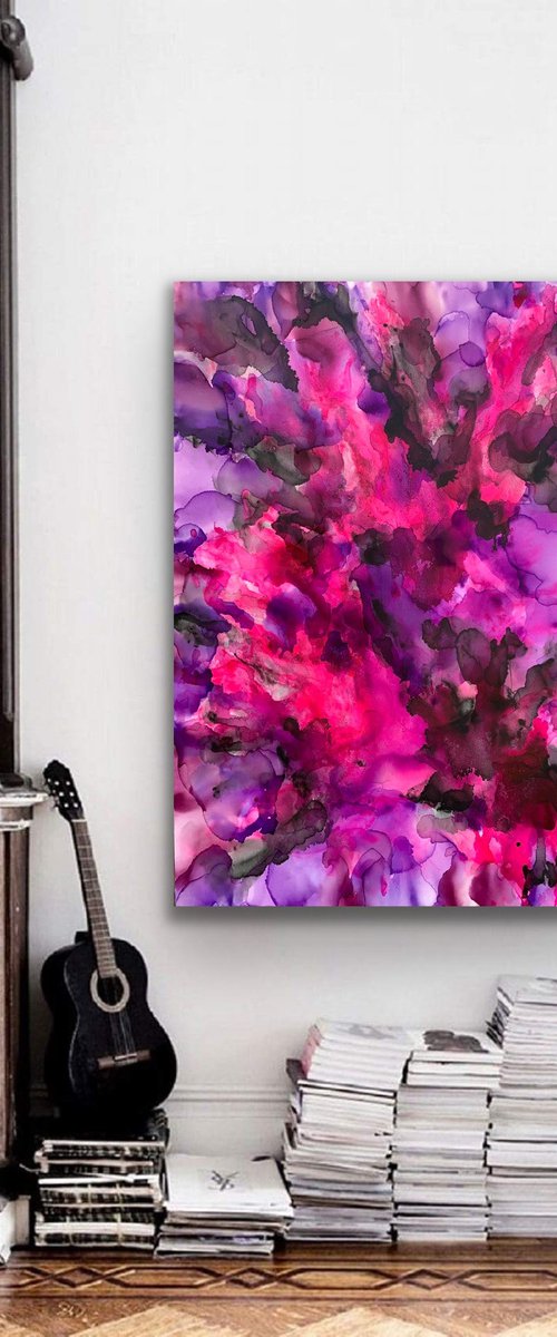 45''x 31"( 115 x 80 cm) VIOLET FLAME 13 by Veronica Vilsan