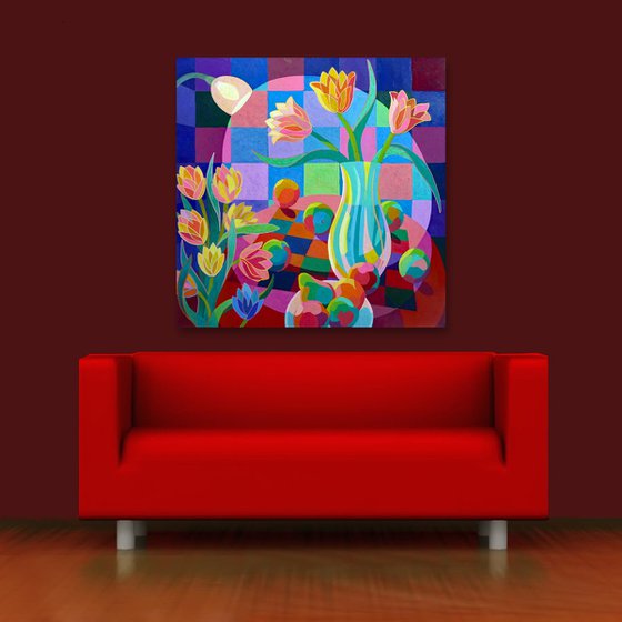 STILL LIFE UNDER SPOTLIGHT