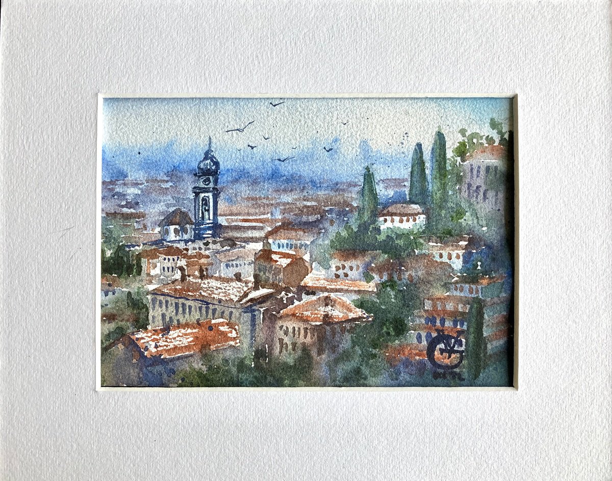 Bergamo - city view by Valeria Golovenkina