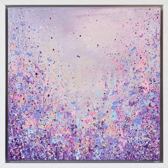 Purple Wildflowers Painting - Quiet Amongst The Chaos