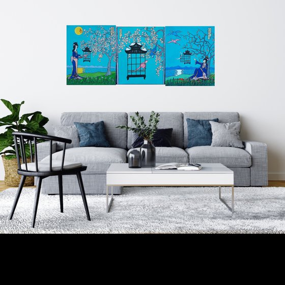 japanese tryptych: if you love somebody, set them free