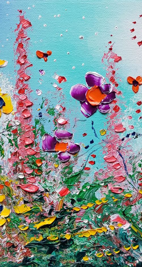 "Midnight Meadow Flowers in Love" by Phil Broad