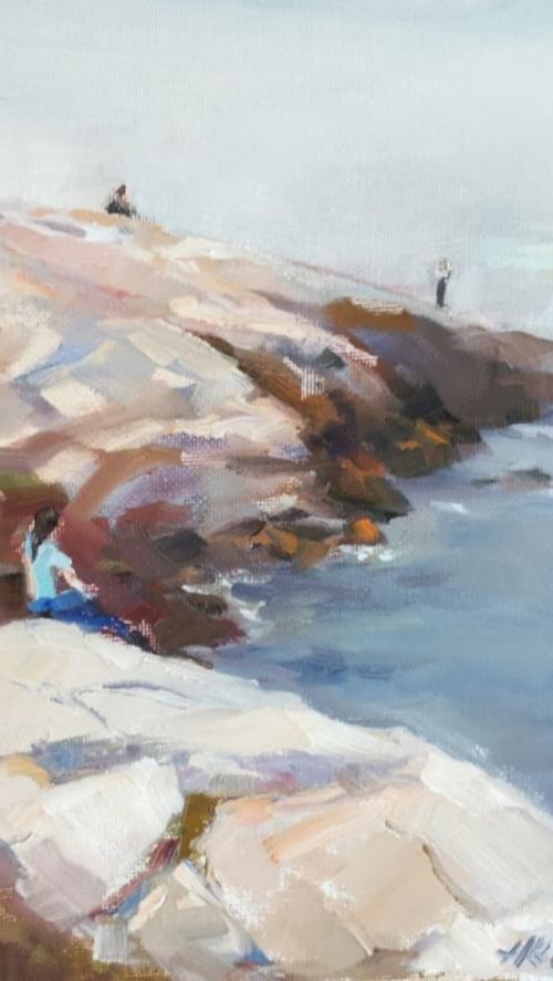 Plein air at the ocean 2 by Alexander Koltakov
