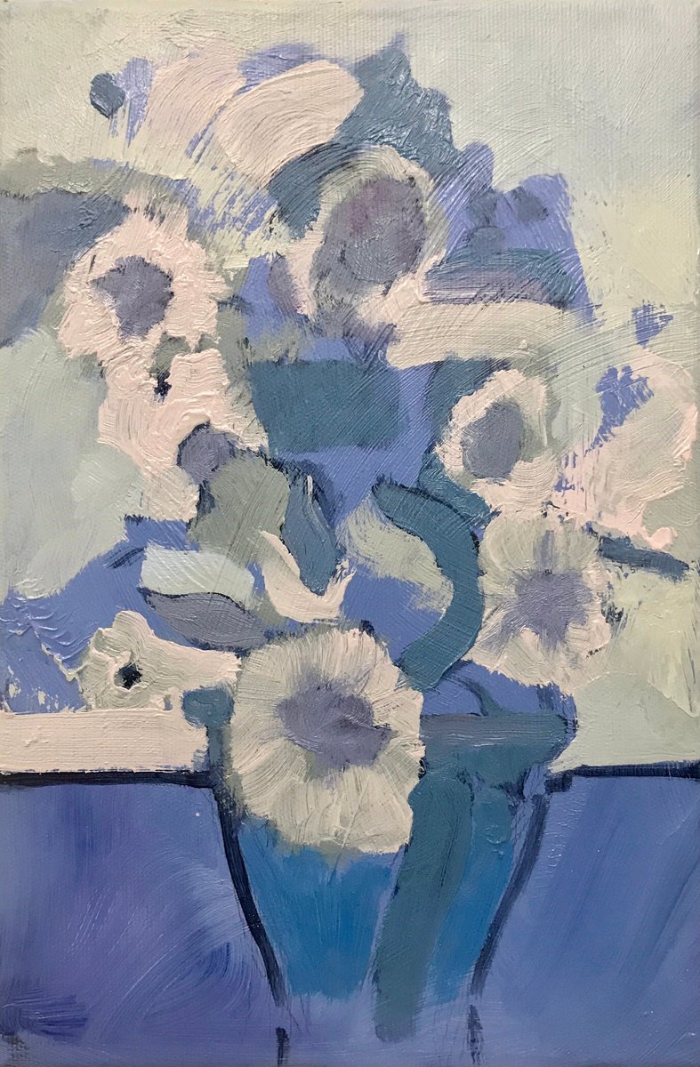 Flowers in Blue by Romuald Mulk Musiolik