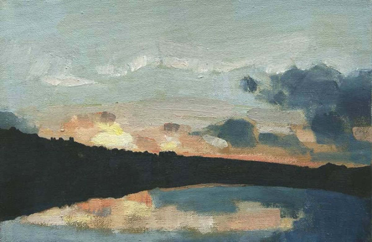Walkerwood Reservoir, Stalybridge , Oil  On Canvas Study by Ian McKay