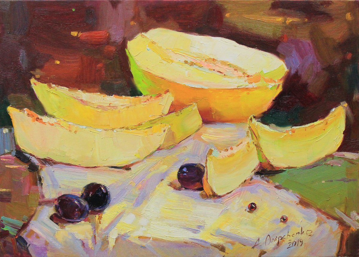Still Life With Melon By Alisa Onipchenko-Cherniakovska, 28 X 20, Artwork For Sale On Artfinder