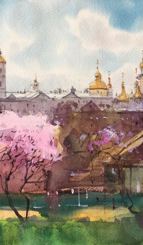 Spring in the Pochaiv Lavra by Andrii Kovalyk