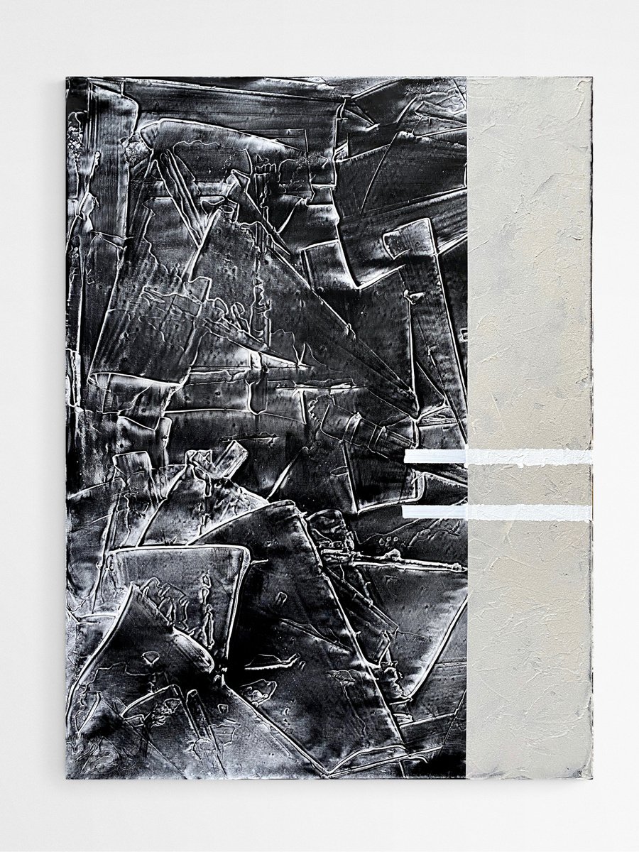 Abstract Painting By Cristina Dalla Valentina, 24 X 31, Slow Motion /2, Original Artwork