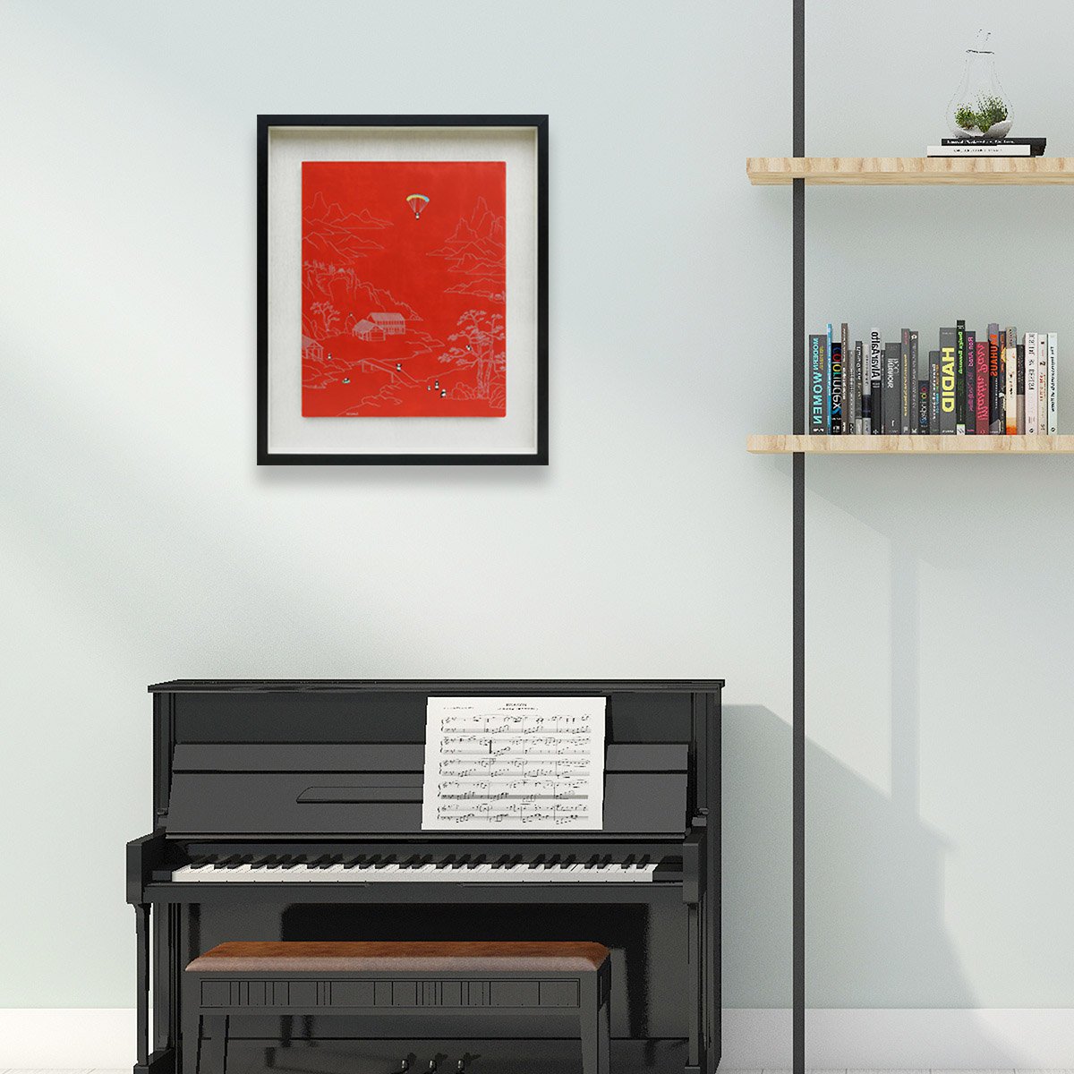 Surrealistic Landscape Oil Painting By Yuan Hua Jia, 24 X 28", Little World No.9 ( Original ), Original Artwork