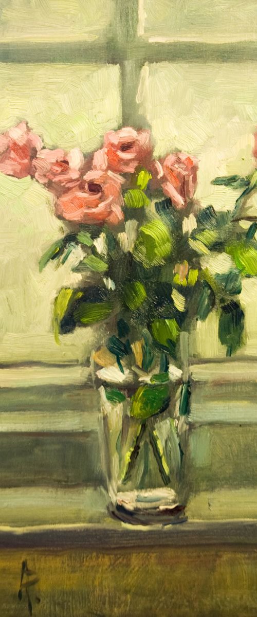 Roses on Sill 2 by Andre Pallat
