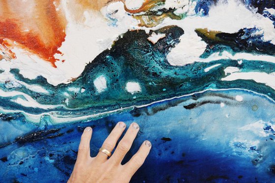 Serpentine 240cm x 100cm Huge Texture Abstract Art
