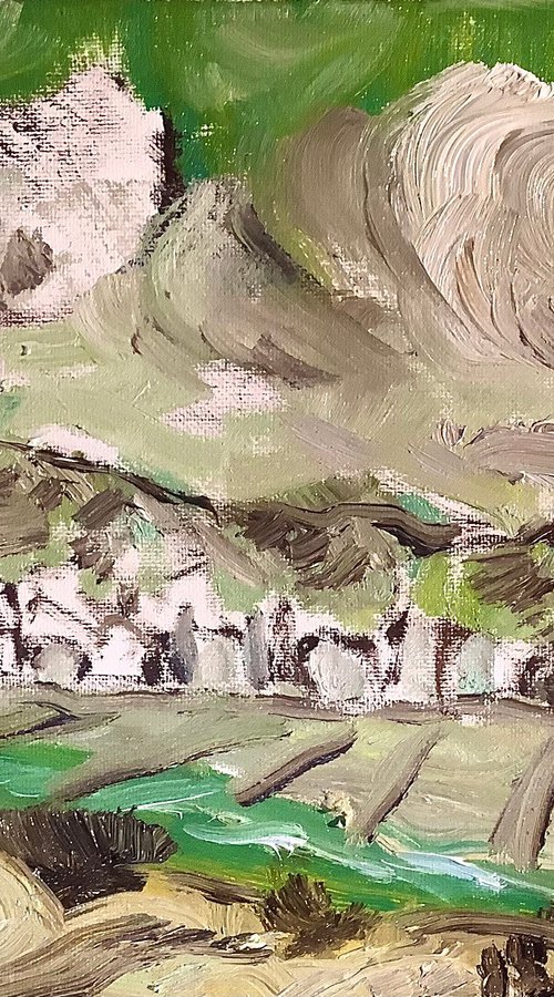 Farming village by Angus  MacDonald