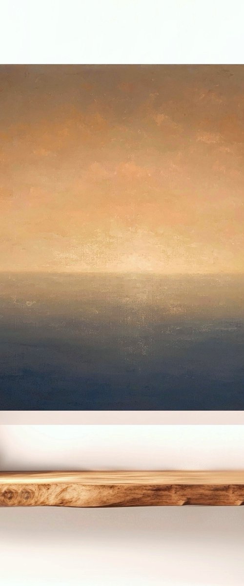 Zero Dawn, minimalist seascape by Alena Post