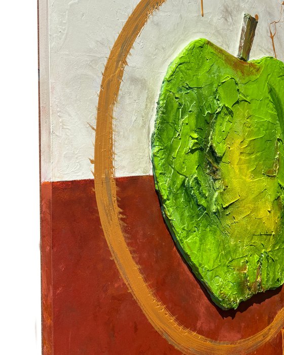 Green apple and gold