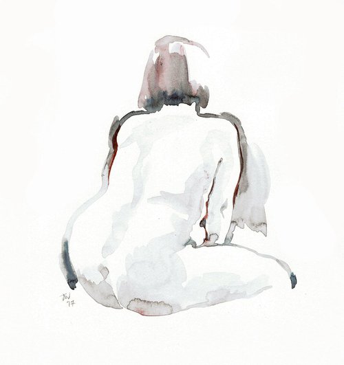 Fran seated, back view by Julia Wakefield