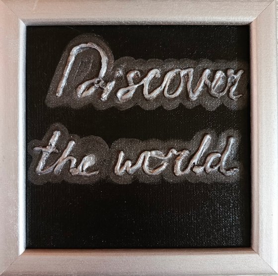 Motivation gift Discover the world Minimalistic art