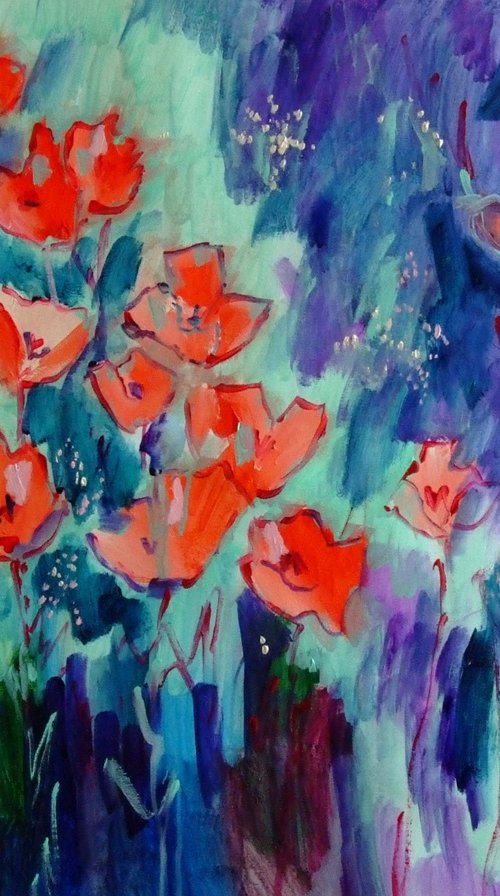 Poppies in the Garden #27 by Marina Krylova