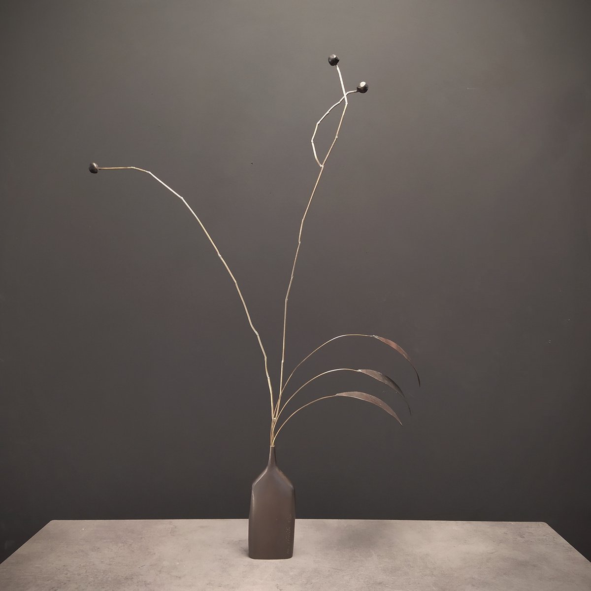 Impressionistic Botanical Bronze Sculpture By Anna Andreadi, 15 X 20, Flight Of Dreams, Original Artwork