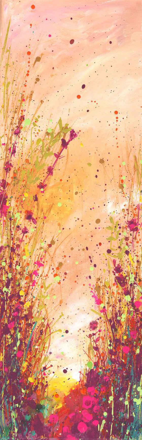 Autumn Dream  -  Abstract Meadow Flower Painting  by Kathy Morton Stanion